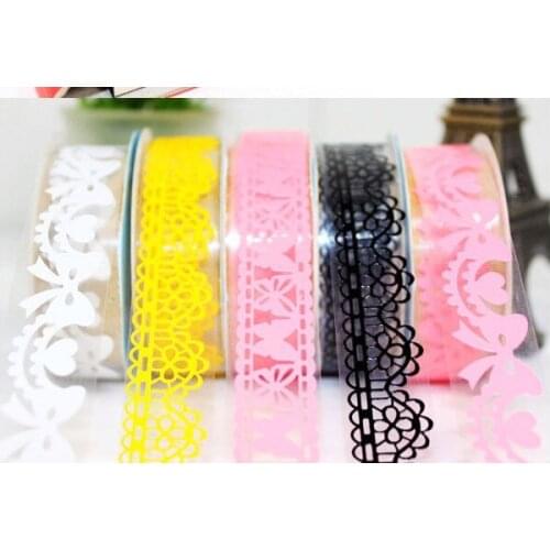 3pcs Small Tape Hollow Lace Stationery Sticker Lace Deco Tape Lace Tape