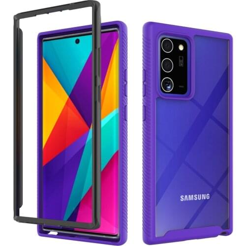 360 Armor Phone Case For Samsung Galaxy Note S10E S9 10 S10 S20 20 Ultra FE Plus Lite 2020 Heavy Transparent Protection Cover