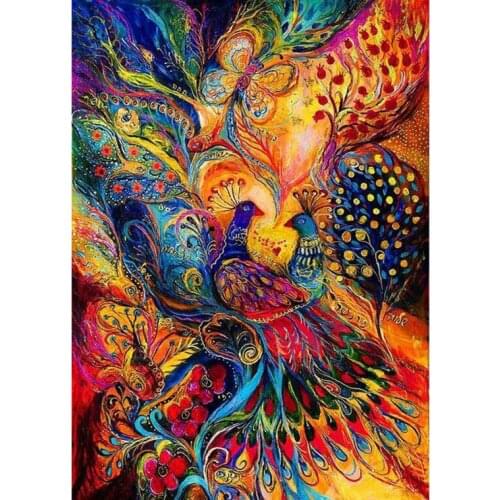 5D DIY Diamond Painting Full Square/Round Drill "Peacock Feather" 3D Rhinestone Embroidery Cross Stitch Gift Home Decor Gift