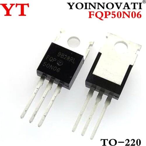 6pcs/lot FQP50N06 50N06 MOSFET TO-220 N-CH 60V 50A new original Triode