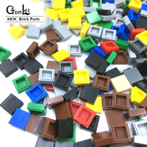 700Pcs/Lot Flat Tile 1x1Groove Flat Studs Building Block Parts Toys For Kids DIY Designer Compatible with 3070 MOC Rebrickable