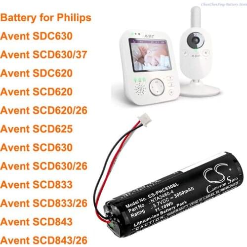 Cameron Sino 3000mAh Battery NTA3460-4 for PHILIPS Avent SCD630/37, SDC630
