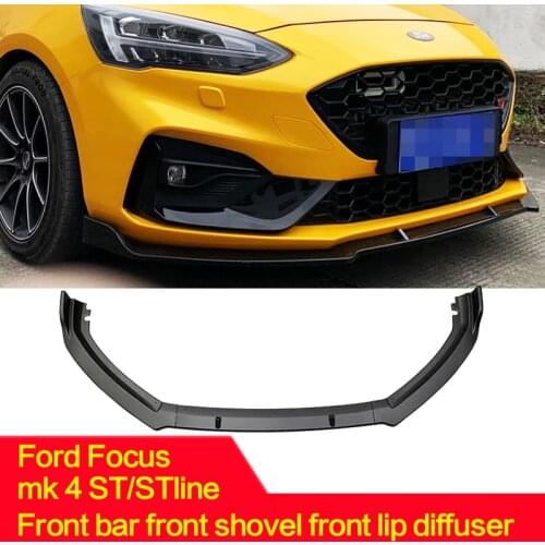 Car 3-pieces Front Bumper Lip Spoiler Protector Bumper Splitter Skirt Body Kit For Ford Focus mk4 ST/st-line 2019-2021