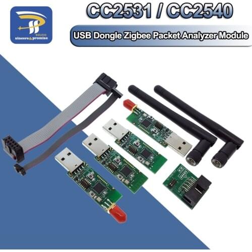 Wireless Zigbee CC2531 CC2540 Sniffer Bare Board Packet Protocol Analyzer Module USB Programming Interface Dongle Capture Packet