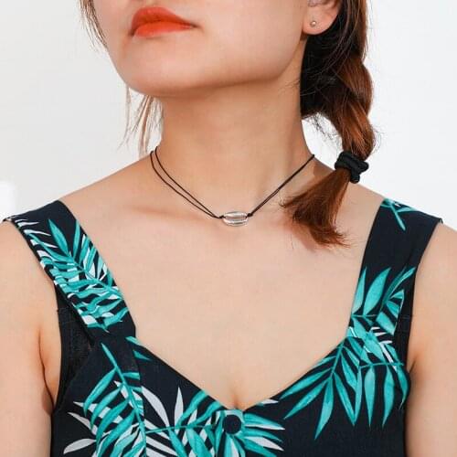 Bohemian Natural Sea Shell Cowrie Necklace For Women Choker Sexy Rope Chain Collar Concha Necklaces Beach Summer Jewelry Gift