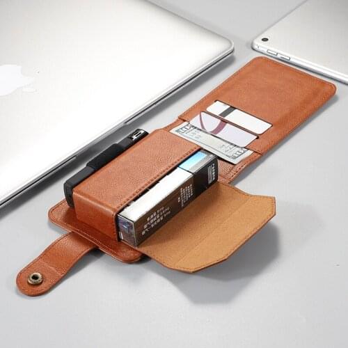 Large Capacity Lighter Cigarette Case Storage PU Leather Place Bank Cards Cash ID Cards Multi-purpose Smoking Tools Box Holder