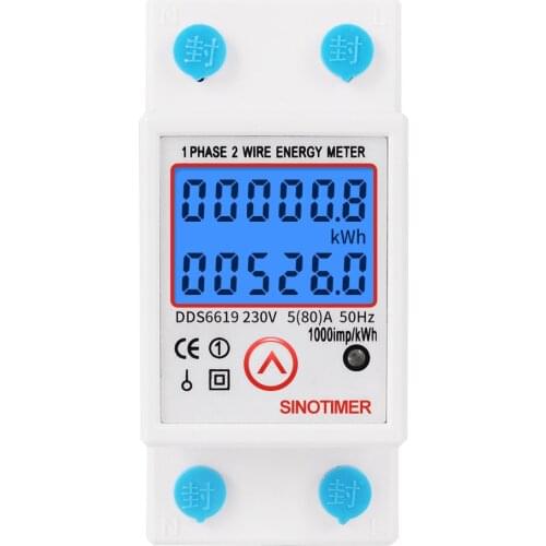 Digital Din Rail Energy Meter Zero Kwh Energy Meter Voltage Current Power Consumption Meter Wattmeter 220v AC Electricity