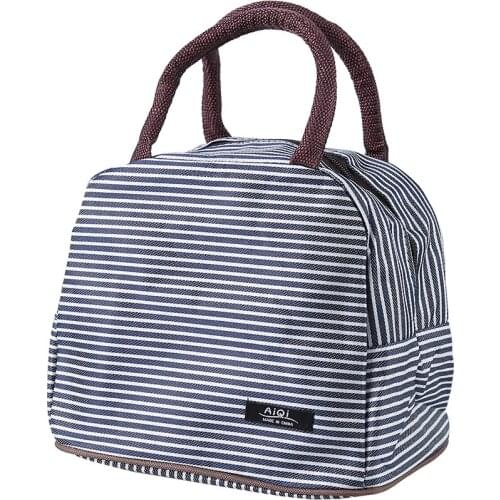 Baby Milk Bottle Striped Insulation Mummy Bags Hot Cool Food Mom Organizer Baby Care Women Kids Lunch Bag Cooler