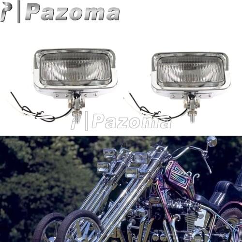 Dual Twin Headlight Retro Cafe Racer 6.5" Rectangular Square Front Running Light for Harley Honda Suzuki Chopper XS CB Bobber