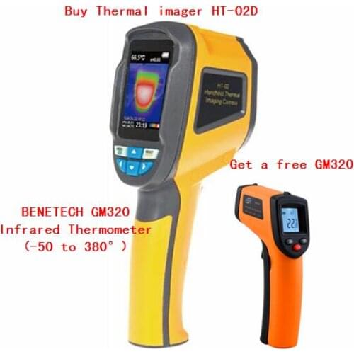 Hot Sale High Accuracy Handheld IR Thermal Imaging Camera Meter HT-02D Digital Infrared Image Resolution Temperature Instrument