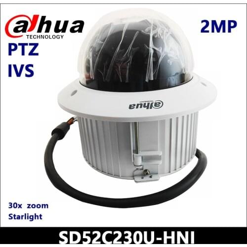 Dahua IP Camera 2MP 30x Starlight PTZ Network Camera SD52C230U-HNI 30x zoom Starlight Auto-tracking and IVS PoE