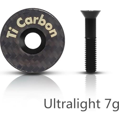 Carbon headset bicycle stem Carbon Bicycle Stem Top Cap with Screw For 28.6mm 1 1/8" Steerer Fork Tube Caps Headset Cap Cover