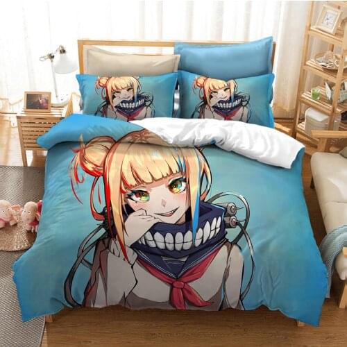 Japan Anime My Hero Academia 3D Printed Bedding Set Duvet Covers King Size Pillowcase Comforter Bedding Set Bedclothes Bed Linen
