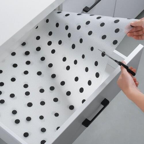 Cuttable Drawer Pad Moisture-proof Shelf Liner Cabinet Mat Kitchen Countertop Oil-proof and Waterproof Non-Slip Tableware Pad