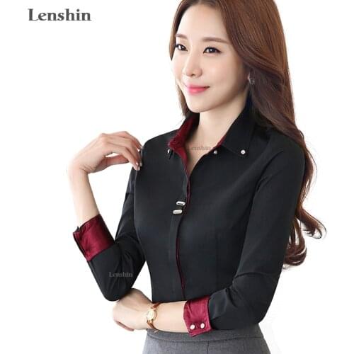 Lenshin Black Blouses