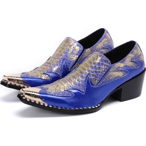 Summer Mens Loafers Embossed Leather Casual Shoes Men High Heels Brand Design Nightclub Bars Leisure Party Height Increase Shoes