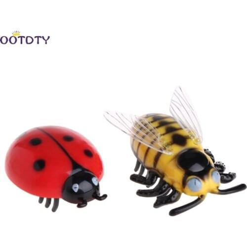 Mini Electric Dog Cat Pet Toy Interactive Cute Ladybird Beetle Shape Cat Toys Walking Insect Toys Supplies For Cat