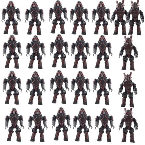 Lot of 25pcs Halo Mega Bloks Construx Black Brutes Minor Captain Detachable Armours Building Toys