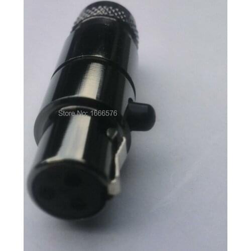 Wholesale 50 pcs/lot Mini XLR 3-Pin female Cable Inline Plug Large-105B