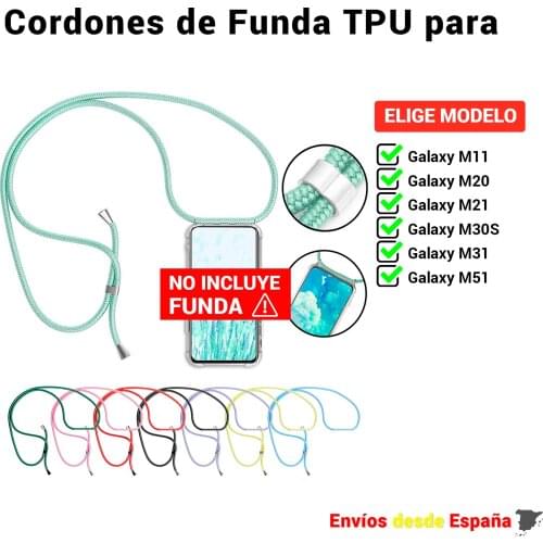 Rope pendant for cover movil Samsung Galaxy M11 M20 M21 M30S M31 M51. Universal strap easy to install