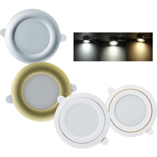 5W Gold Silver White LED Downlight Fxiture Cool Warm LED Recessed Ceiling Down Light Lamps Decor Lighting AC 220V Replace 45W