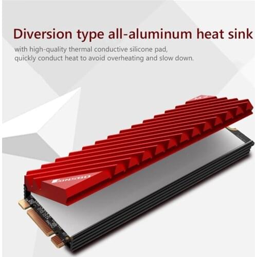 Jonsbo SSD Heatsink Cooler NVME NGFF M.2 2280 State Hard Disk Radiator Heat Sink Passive Heat Dissipation Aluminum Cooling
