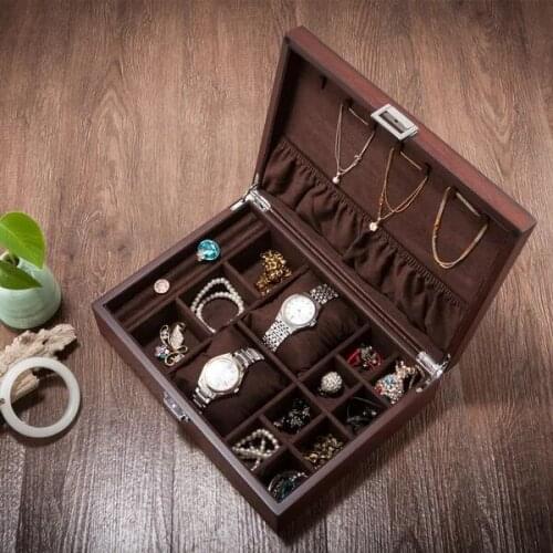 Luxurious Wooden jewelry box wooden jewelry bracelet watch storage box toys organizer storage case desktop organizer MSSH006