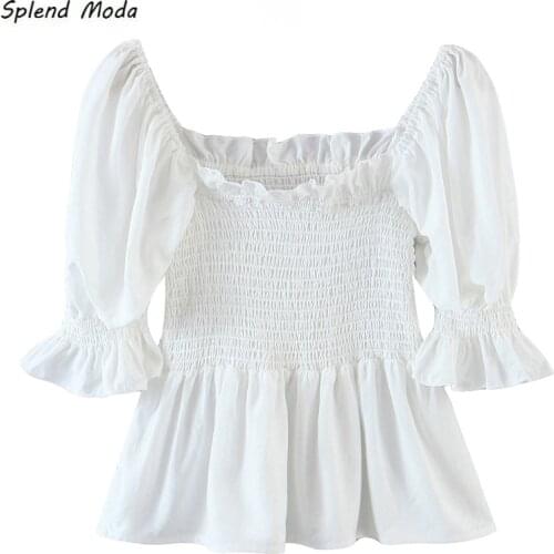 Белые блузки Splend Moda China At AliExpress