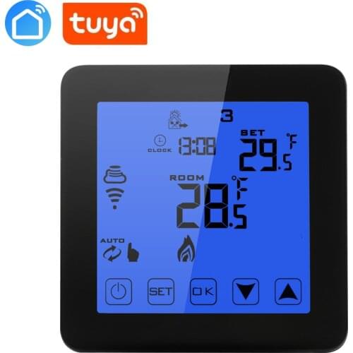 Alexa Google home smart Wifi energy saving thermostat programmable touch screen temperature controller electric & water heating