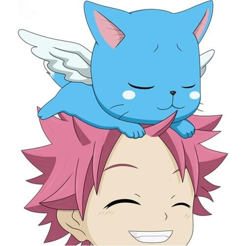 Cartoon Fairy Tail Natsu Vinyl Car Stickers Laptop Motorcycle Waterproof Window Trunk Decal for Vehicle Apply To Car Window