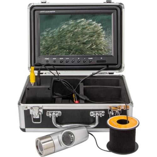 WF21 Dual camera HD 1000TVL Underwater Fish Finder Video Camera for Fishing 9"Monitor IR LED Fishfinder