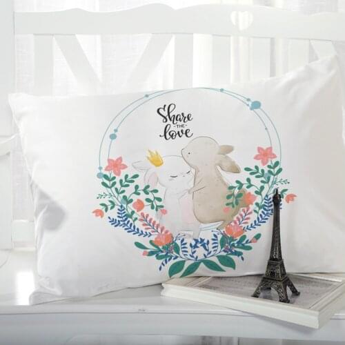 1pc Animal Cartoon Pillow cover Pillow case Bedding Pillowcase Pillowcovers decorative 3D Print for children kids baby flower