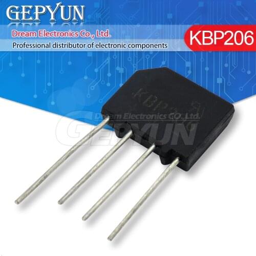 10pcs free shipping KBP206 600V 2A ZIP Bridge Rectifiers