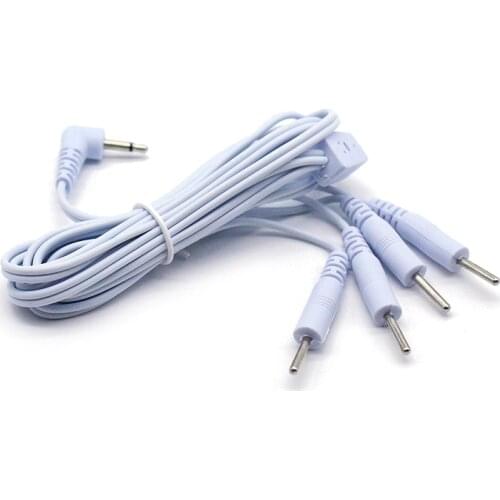 2 Pins 4 Pins Lead Wires Connecting Cables for Electrode Pad Digital TENS Therapy Massager 2.5mm Plug Physiotherapy instrument