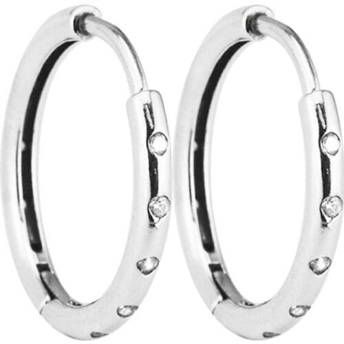 925 Sterling-Silver-Jewelry Droplets Earring with Clear CZ Free Shipping