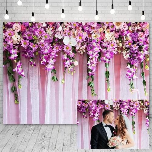 Avezano Backdrops Wedding Engagement Anniversary Bridal Shower Decor Banner Flowers Photography Backgrounds Photo Studio Props