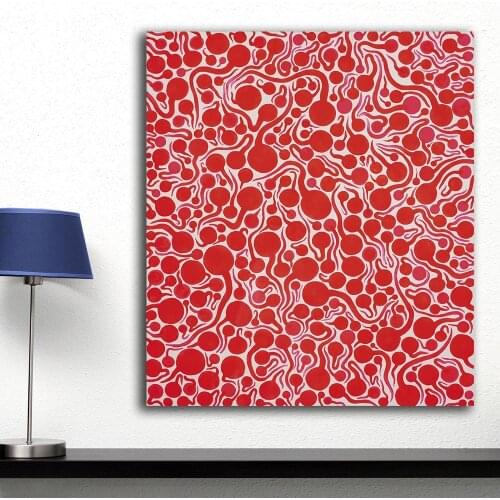 Free Shipping Wall Art Kusama Yayoi FIRE Painting For Living Room Home Decoration Oil Painting On Canvas Wall Painting no Frame
