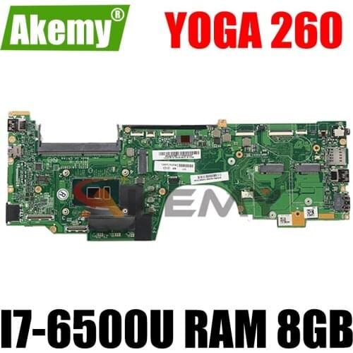 For Thinkpad YOGA 260 Laptop Motherboard CPU I7-6500U RAM 8GB LA-C582P FRU 00NY978 01LV849 01LV850 00NY979 100% Test ok