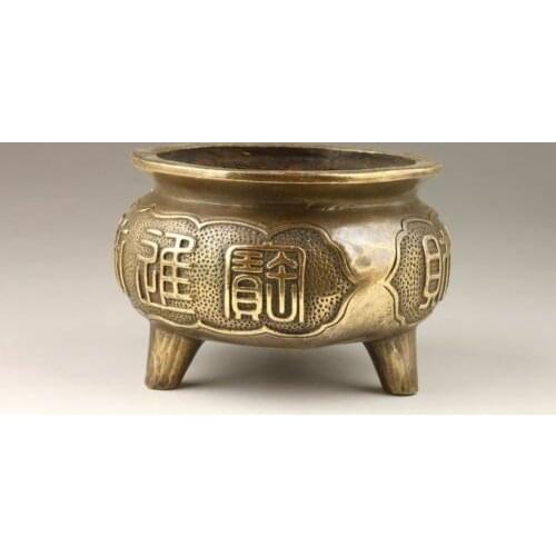 China Handmade Exquisite Wealth Old Bronze Incense Burners