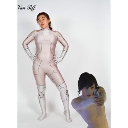 Ghost In The Shell Scarlett Johansson Zentai Bodysuit Women Jumpsuit Summer Halloween Cosplay Costumes Adult Men Kids Clothes