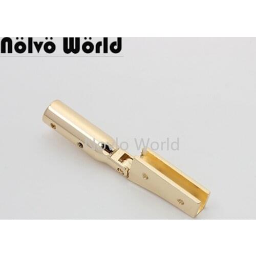 10-50pcs light gold 69*4mm alloy connector for leather bag women handbag metal clip with screws purse hardware