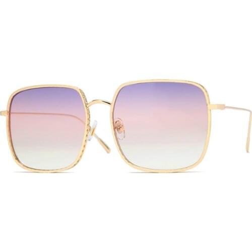 Unisex Fashion 2020 New Ladies Square Sunglasses Women Goggle Shades Vintage Brand Designer Oversized Sun Glasses For Female Men