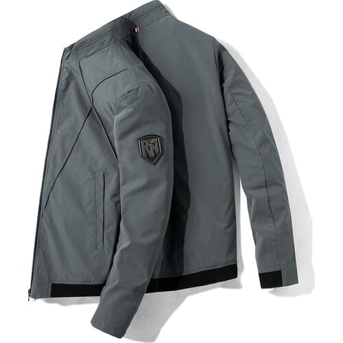 Men Bomber Jacket 2021 Autumn Thin Baseball Jackets Slim Men Zipper Windbreaker Fashion Casual Mens Solid Color Coat Outerwear