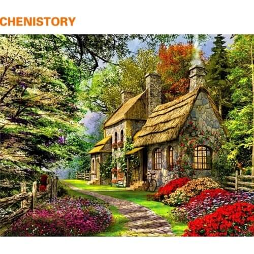 CHENISTORY Frameless Rural Landscape DIY Painting By Numbers Acrtylic Handpainted Oil Painting For Home Decor 40x50cm Artwork