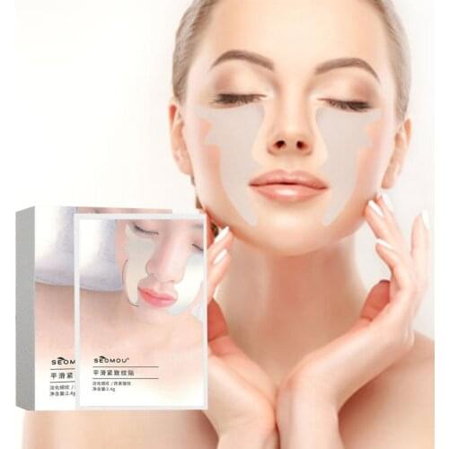 SEOMOU 5Pairs/Box Nasolabial Folds Patch Anti-Wrinkle Stickers Wrinkle Removal Face Care Prevent Face Wrinkle Anti-Aging Mask