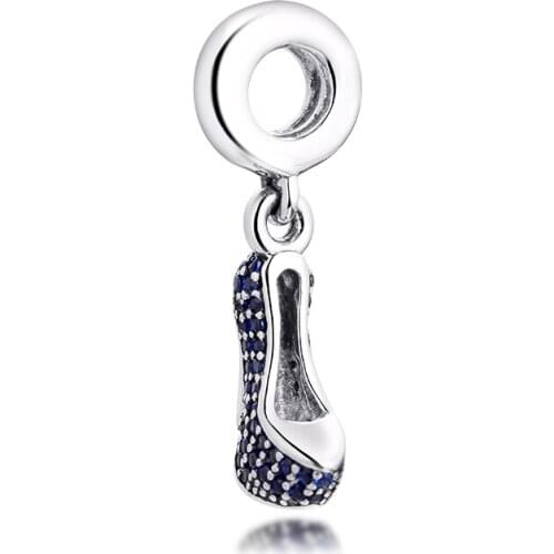 Fits for Pandora Beads Bracelets Stiletto Dangle Charms 100% 925 Sterling Silver Jewelry Free Shipping