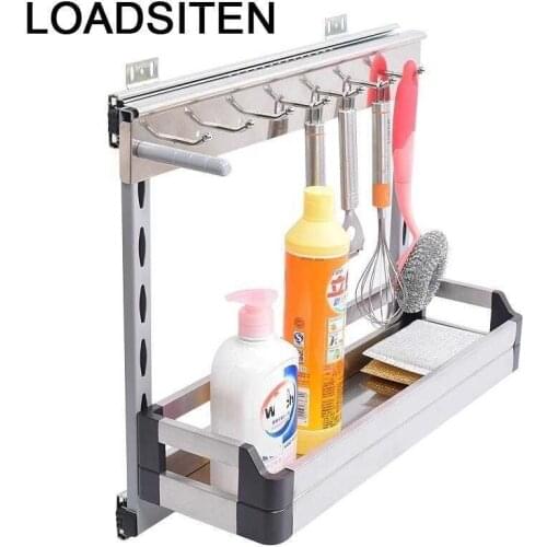 Armario De Cosina Dish Cestas Para Colgar En La Ducha Rangement Stainless Steel Organizer Rack Cuisine Kitchen Cabinet Basket