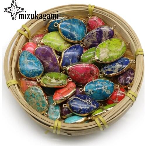 Natural Stone Stone Charms Irregular Pendant 2pcs/lot 25~39mm For DIY Necklace Jewelry Making Finding Accessories