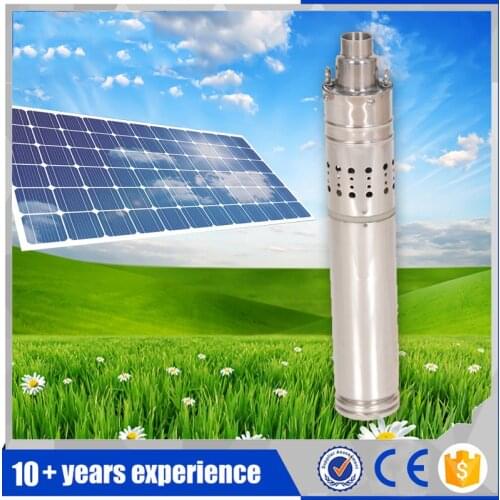 120m lift 24v 36v DC submersible solar water pump, 0.5 hp 1 hp 2 hp deep well solar powered water pump with internal controller