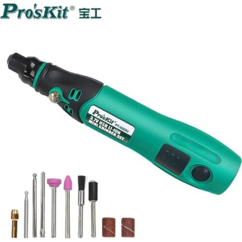 Free Shipping Proskit PT-5205U 3.7V Mini USB Li-ion Charging Grinder Set Sanding Engraving Polishing Tool